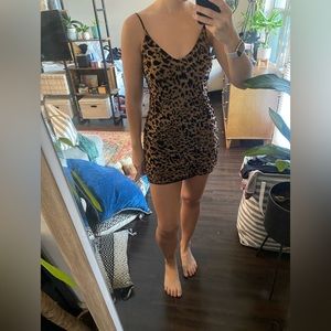 Cheetah print short dress